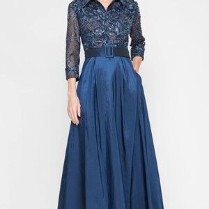 Alex Evenings Mother of Bride/Groom Formal Gown-Navy